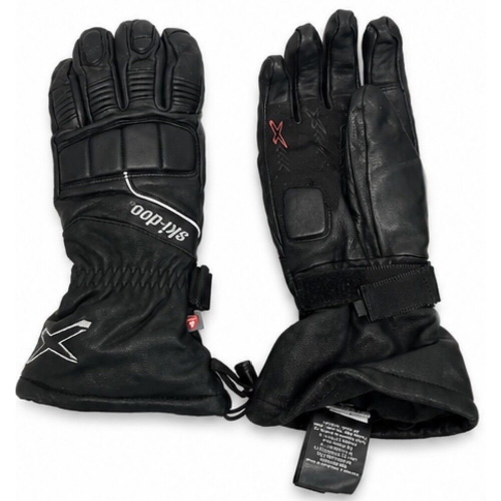 Men's Small Skidoo X-team Racing Insulated Leather Snowmobile Riding Gloves.